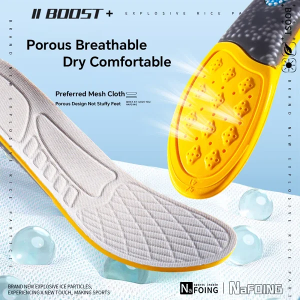 Sport Insoles Arch Support Breathable Technology Design Shock Absorption Shoes Pad Outdoor Running Rzoom Air Cushion Insole - Image 5