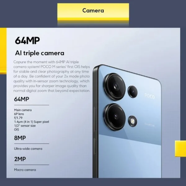 Global Version POCO M6 Pro Helio G99 Ultra 120Hz Flow AMOLED Display 64MP Triple Camera with OIS 5000mAh 67W Turbo Charging - Image 5