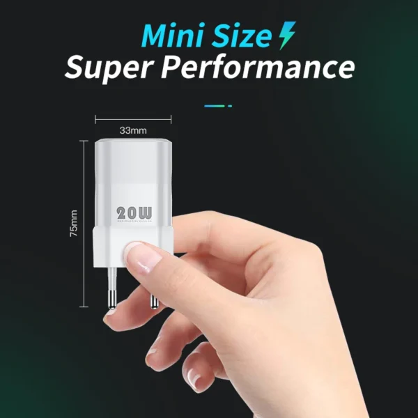 KUULAA 20W GaN USB C Charger Fast Charging Type C PD USB Charger For iPhone 16 15 14 13 Pro Max Samsung S23 Huawei Xiaomi iPad - Image 5
