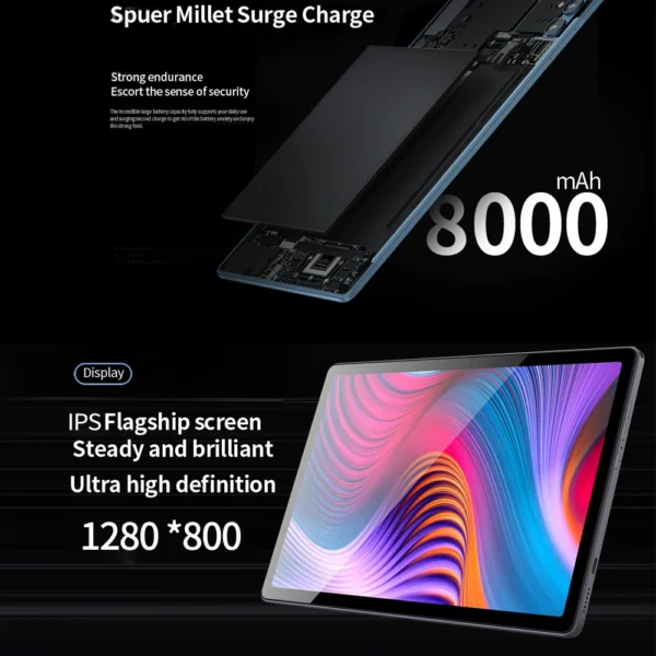 Original BDF Y7 Tablet Pc 10.1 Inch 8GB RAM 256GB ROM Android 12 Octa Core 3G 4G LTE Internet WiFi Internet BT Global Version - Image 25