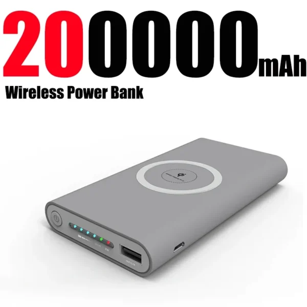 200000mAh Power Bank Ultra-Large Capacity Universal Wireless Fast Charging Power Bank Thin And Portable For iPhone Samsung - Image 11