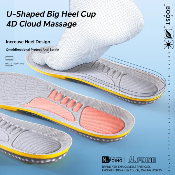 Sport Insoles Arch Support Breathable Technology Design Shock Absorption Shoes Pad Outdoor Running Rzoom Air Cushion Insole - Image 4