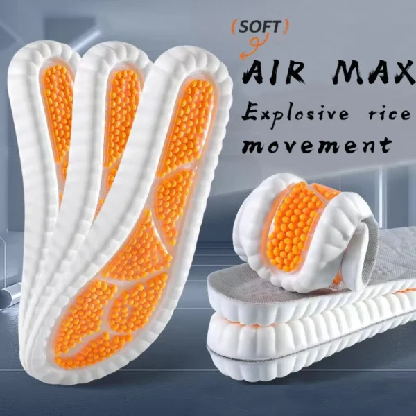 New Sport Latex Insole Cushion Comfortable Plantar Fasciitis Insoles for Feet Man Women Orthopedic Shoe Sole Running Accessories