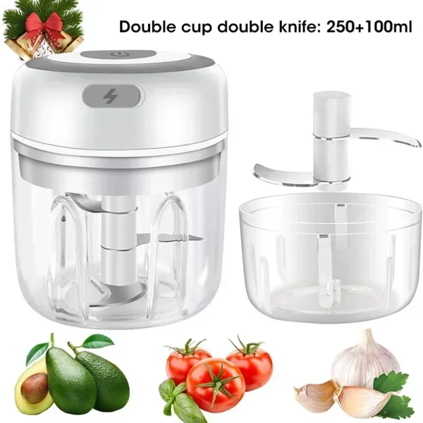 Wireless Electric Garlic Masher Machine Meat Grinder Mincer Auxiliary Food Machine 100/250ml Chili Vegetable Crusher Masher - Image 14