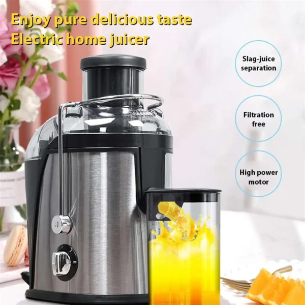Espremedor de frutas 800w, máquina para extrator de frutas inteiras com 2 velocidades - Image 5