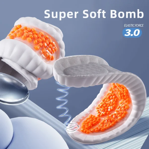 New Sport Latex Insole Cushion Comfortable Plantar Fasciitis Insoles for Feet Man Women Orthopedic Shoe Sole Running Accessories - Image 9