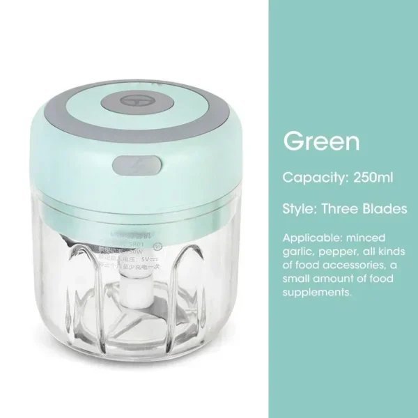 Wireless Electric Garlic Masher Machine Meat Grinder Mincer Auxiliary Food Machine 100/250ml Chili Vegetable Crusher Masher - Image 12