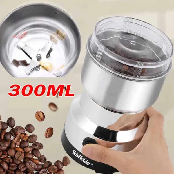 Poderoso moedor elétrico doméstico de grãos de café