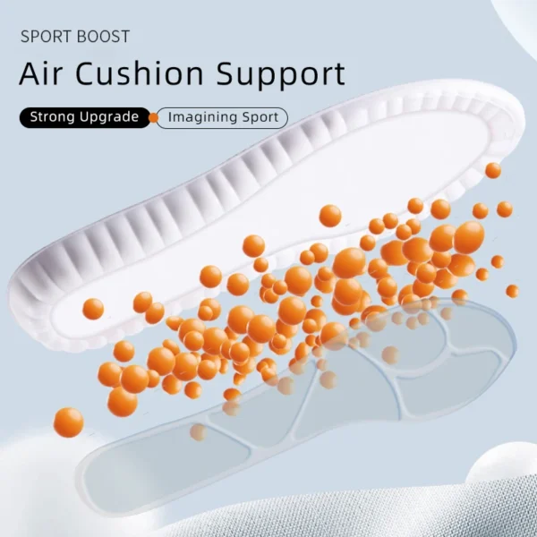 New Sport Latex Insole Cushion Comfortable Plantar Fasciitis Insoles for Feet Man Women Orthopedic Shoe Sole Running Accessories - Image 2