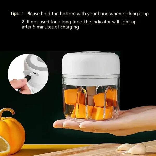 Wireless Electric Garlic Masher Machine Meat Grinder Mincer Auxiliary Food Machine 100/250ml Chili Vegetable Crusher Masher - Image 24