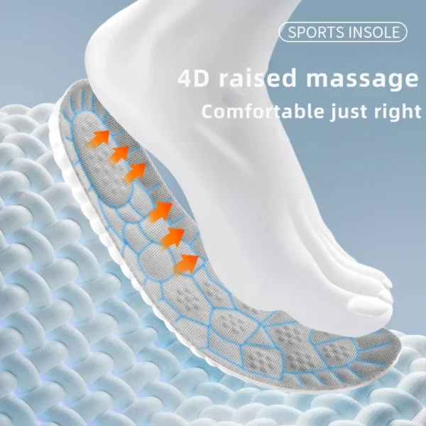 New Sport Latex Insole Cushion Comfortable Plantar Fasciitis Insoles for Feet Man Women Orthopedic Shoe Sole Running Accessories - Image 10