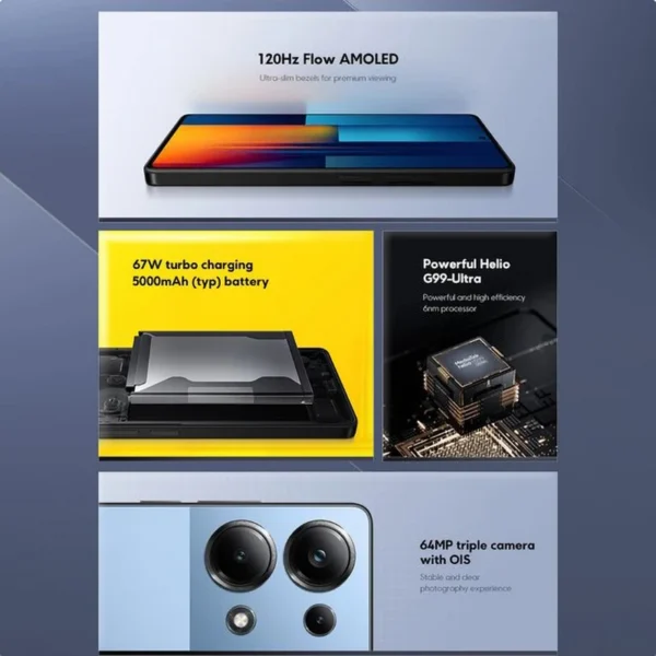 Global Version POCO M6 Pro Helio G99 Ultra 120Hz Flow AMOLED Display 64MP Triple Camera with OIS 5000mAh 67W Turbo Charging - Image 2