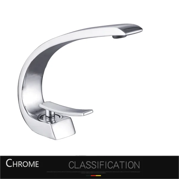 Rozin preto torneira da bacia do banheiro deck montado único nível chrome bacia de lavagem água quente e fria misturadora torneiras estilo luxo - Image 12