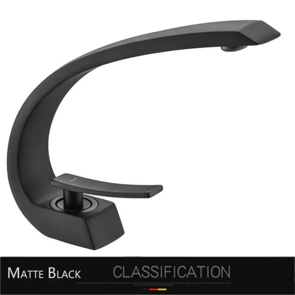 Rozin preto torneira da bacia do banheiro deck montado único nível chrome bacia de lavagem água quente e fria misturadora torneiras estilo luxo - Image 15