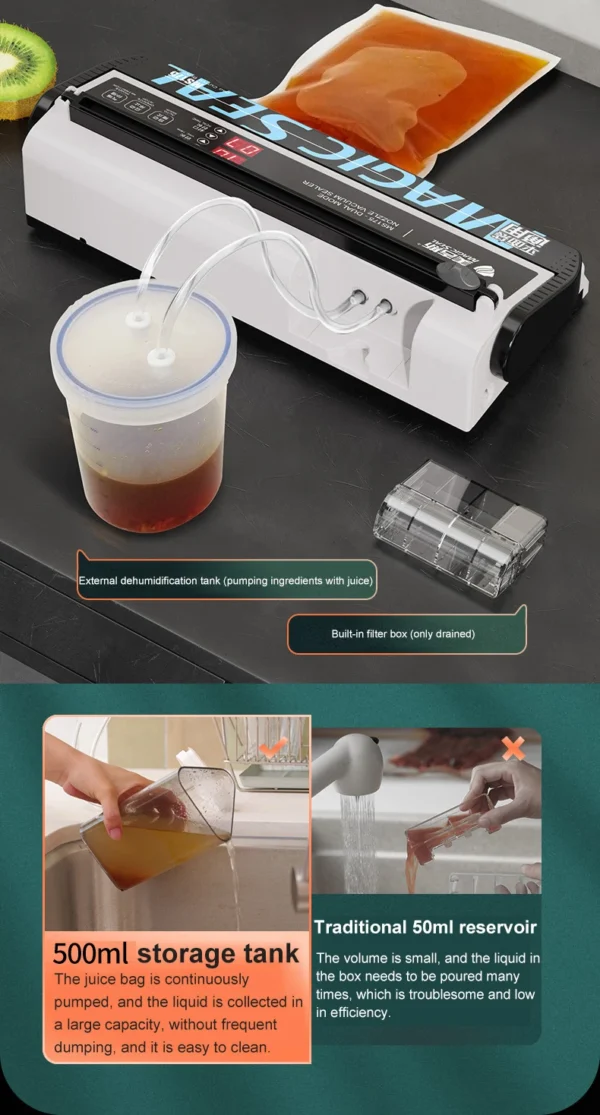 Senior Electric Vacuum Sealer Packaging Machine For Home Kitchen For Sealing Fresh Packaging Machine For Food Preservation MS175 - Image 17