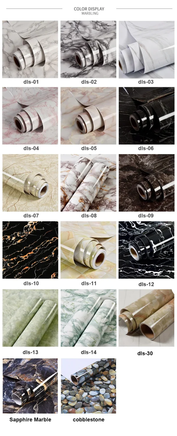 Filme decorativo pvc auto adesivo de parede móveis renovação adesivos armário cozinha à prova - Image 62