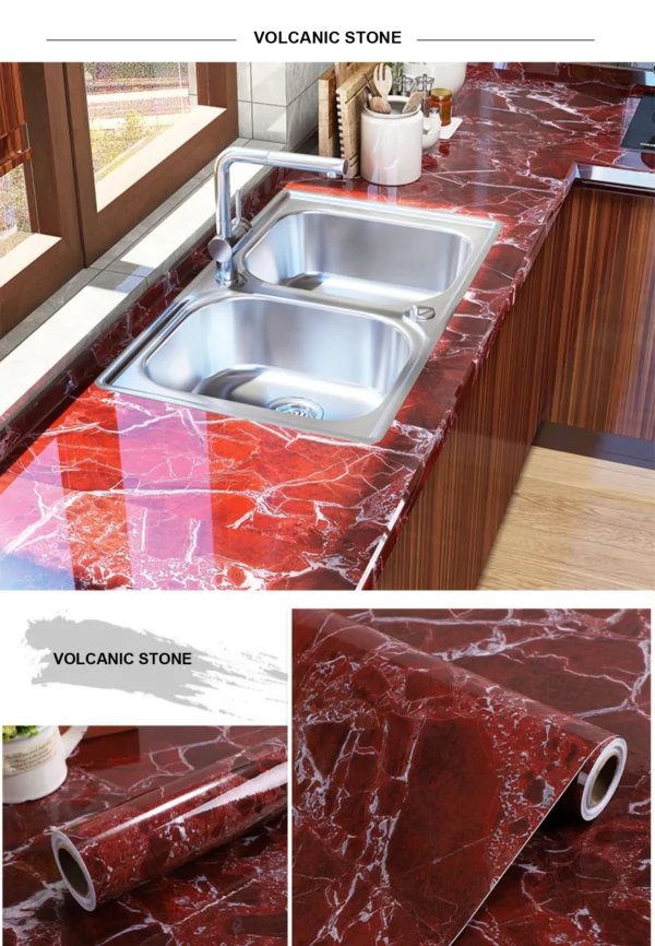 Filme decorativo pvc auto adesivo de parede móveis renovação adesivos armário cozinha à prova - Image 58